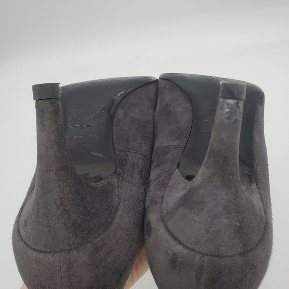 Roger Vivier Trompette Belle Pumps in Grey Suede Heels 38 - Picture 15 of 16